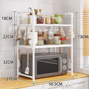 Kitchen Storage Rack Microwave Shelf Condiment Organizer 7